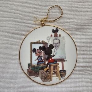 Vintage Walt Disney Self Potrait Mickey Mouse Ornament
